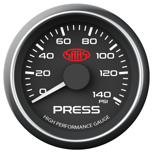Oil Press Gauge 0-140psi 52mm Black Muscle Series