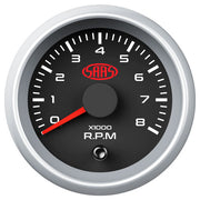 Tachometer 0-8k 52mm Black Muscle Series 2