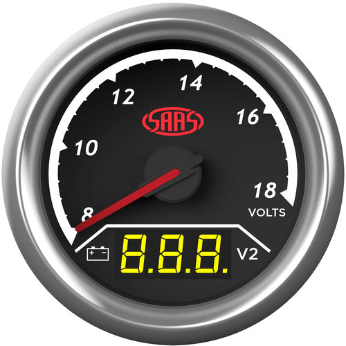 Dual Gauge Volt 8v/Volt 8v-18v Analogue/Digital Trax Series