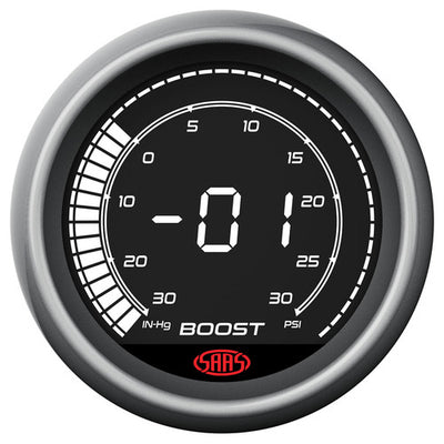 Boost And Vacuum Gauge 30inHg-30psi 52mm Muscle Digital Series