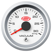 Vacuum Gauge 0-30inHg 52mm White Muscle Series 2