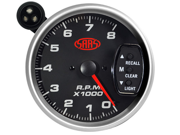 Tachometer 0-8k Shiftlite 3-3/4" Black Muscle Series 2