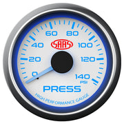 Oil Press Gauge 0-140psi 52mm White Muscle Series