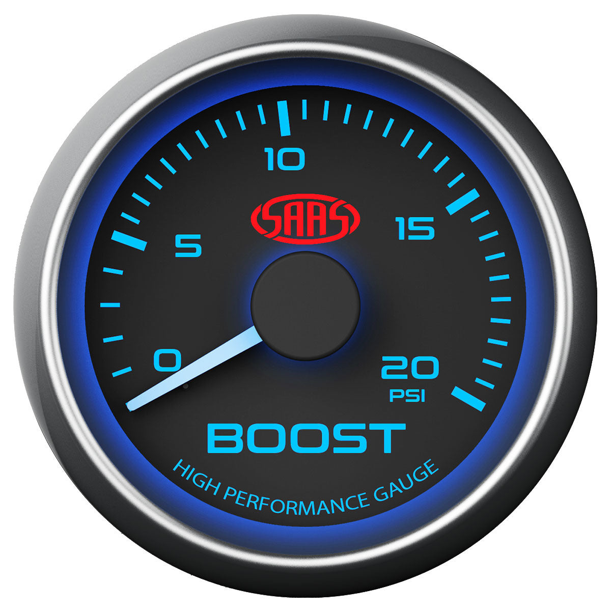 Boost Gauge Diesel 020psi 52mm Black Muscle Series 12Volt Customs