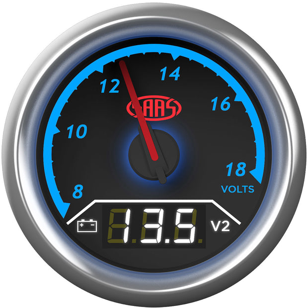 Dual Gauge Volt 8v/Volt 8v-18v Analogue/Digital Trax Series