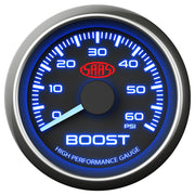 Boost Gauge Diesel 0-60psi 52mm Black Muscle Series