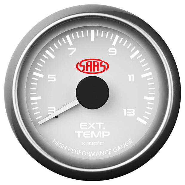 Exhaust Temp Gauge 300°-1300° 52mm White Muscle Series