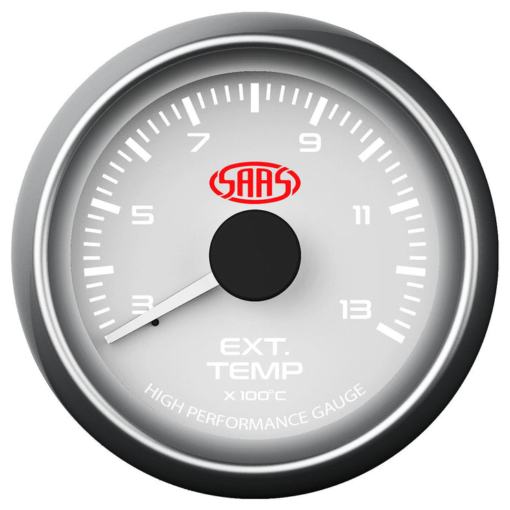 Exhaust Temp Gauge 300°-1300° 52mm White Muscle Series