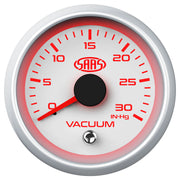 Vacuum Gauge 0-30inHg 52mm White Muscle Series 2
