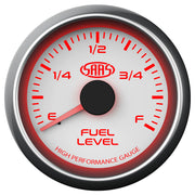Fuel Level Gauge 52mm White Muscle Series