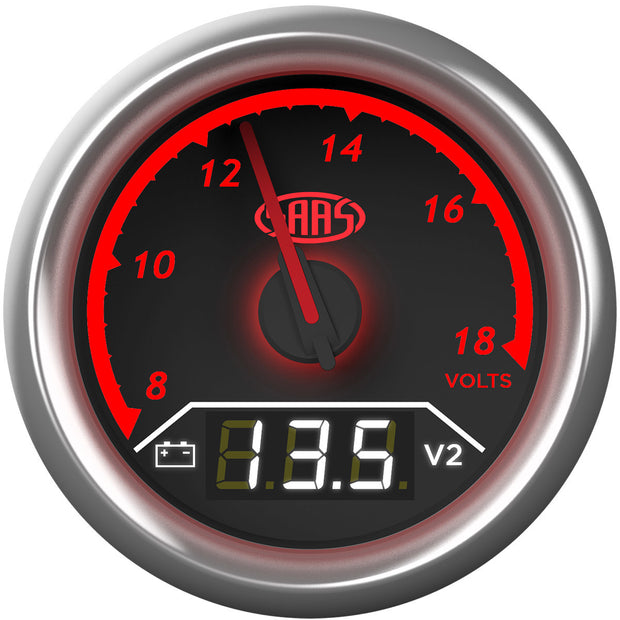 Dual Gauge Volt 8v/Volt 8v-18v Analogue/Digital Trax Series