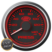 Oil Pressure Gauge 0-140psi 2 5/8" Black Muscle Series