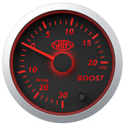 Boost Gauge 30inHg-20psi 52mm Black Street Series