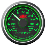 Boost Gauge 30inHg-35psi 52mm Black Muscle Series