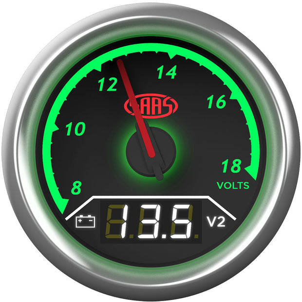 Dual Gauge Volt 8v/Volt 8v-18v Analogue/Digital Trax Series
