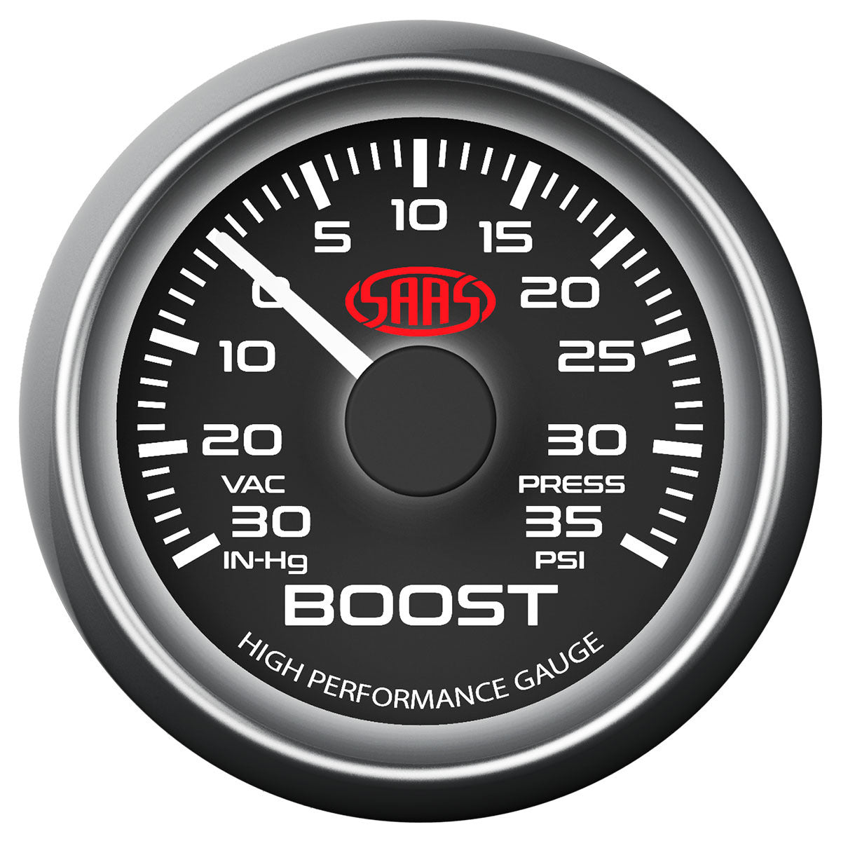 Boost Gauge 30inHg-35psi 52mm Black Muscle Series – 12Volt Customs