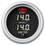 Dual Volt Digital Gauge 8v-18v 52mm Black Muscle Series 2