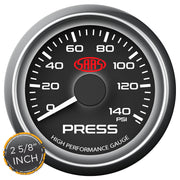 Oil Pressure Gauge 0-140psi 2 5/8" Black Muscle Series