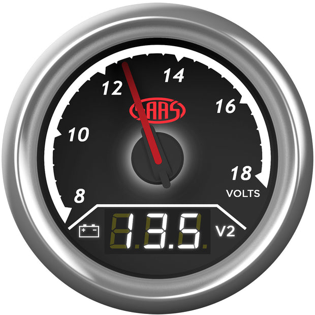 Dual Gauge Volt 8v/Volt 8v-18v Analogue/Digital Trax Series