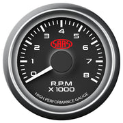 Tachometer 0-8k 52mm Black Muscle Series