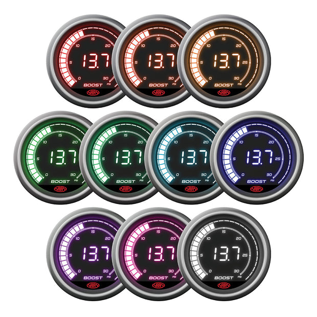 Boost Gauge Diesel 0-30psi 52mm Muscle Digital Series