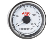 Boost Gauge Diesel 0-20psi 52mm White Muscle Series