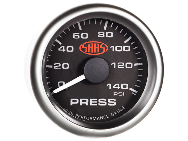 Oil Press Gauge 0-140psi 52mm Black Muscle Series
