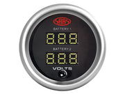 Dual Volt Digital Gauge 8v-18v 52mm Black Muscle Series 2
