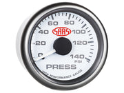 Oil Press Gauge 0-140psi 52mm White Muscle Series