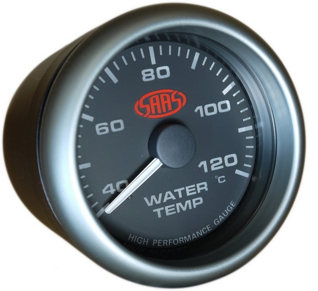 Water Temp Gauge 40°-120° 2 5/8" Black Muscle Series