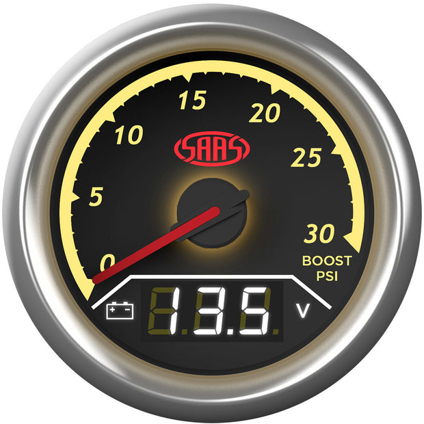Dual Gauge Boost 0-30psi/volt 8v-18v Analogue/Digital Trax Series