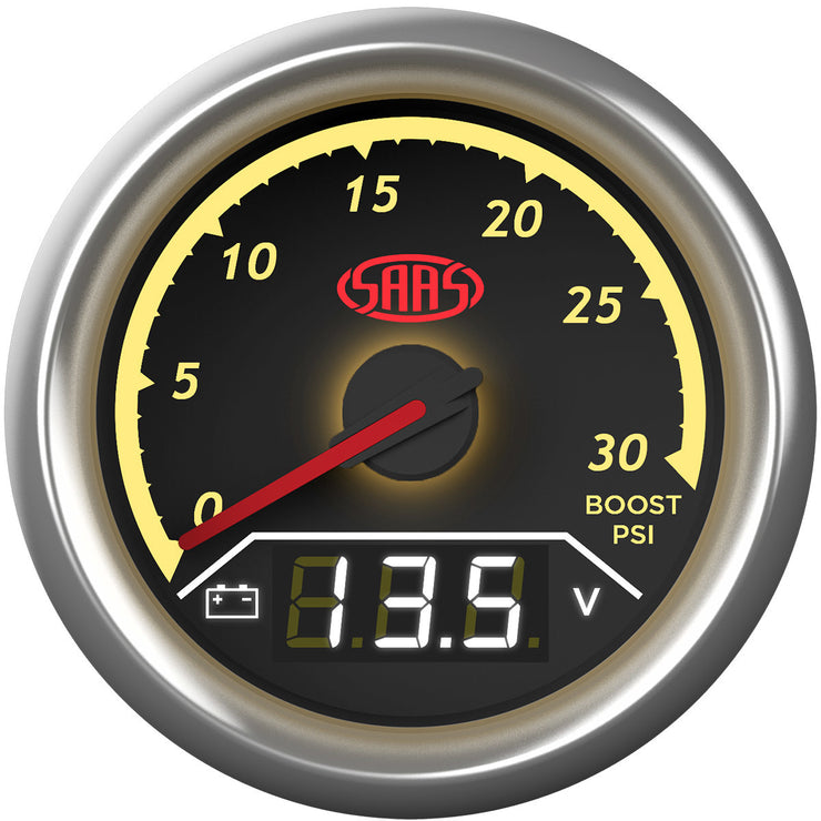 Dual Gauge Boost 0-30psi/volt 8v-18v Analogue/Digital Trax Series