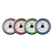 Volt Gauge 8v-18v 52mm White Muscle Series