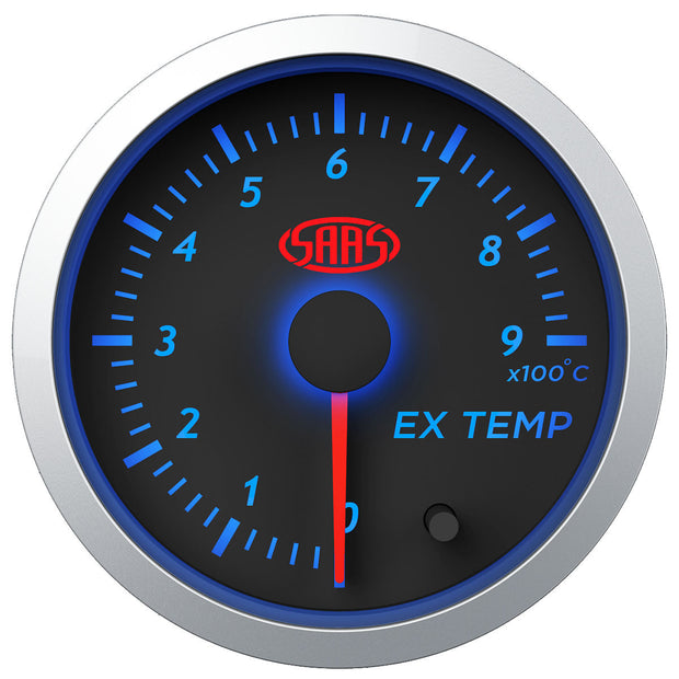 Exhaust Temperature Gauge 0°-900° 52 mm Black Street Series