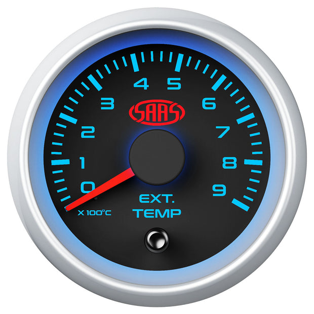 Exhaust Temp Gauge 0°-900° 52mm Black Muscle Series 2
