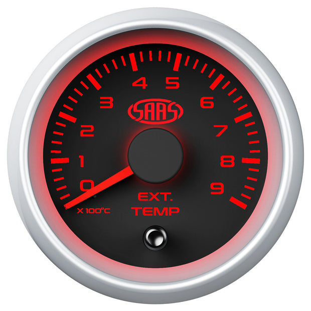 Exhaust Temp Gauge 0°-900° 52mm Black Muscle Series 2