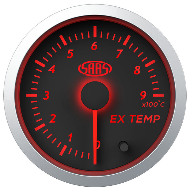 Exhaust Temperature Gauge 0°-900° 52 mm Black Street Series
