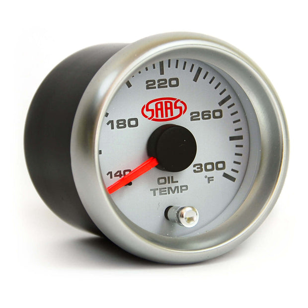 SAAS Oil Temp Gauge 52mm White Muscle Series II