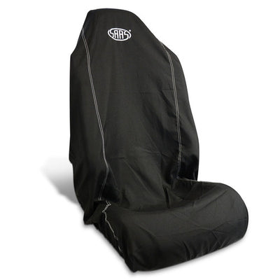 Seat Cover Throw Black SAAS White Logo Large 1Pc