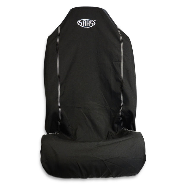Seat Cover Throw Black SAAS White Logo Large 1Pc