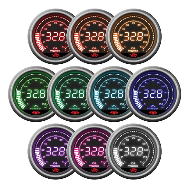 Oil Pressure Gauge 0-150psi 52mm Muscle Digital Series